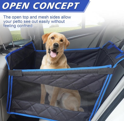 Large Dog Car Seat, Waterproof Fabric With Breathable Mesh, Car Dog Hammock, Dog Harness Dog Car Seat Cover