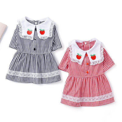 Strawberry embroidery pet clothes