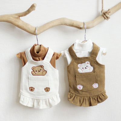 Cartoon Dress Suspender Skirt Small Dog